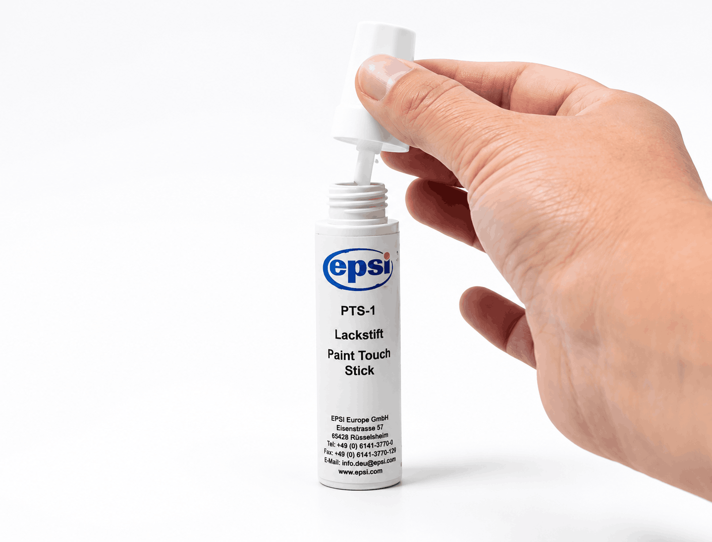 Opening the Paint Touch Stick applicator for use